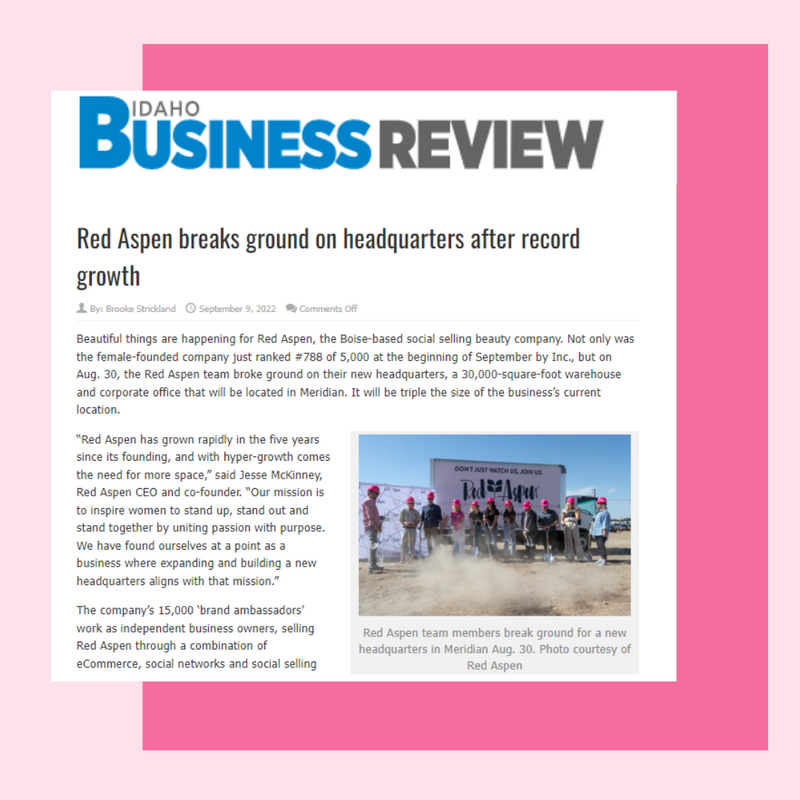 IDAHO BUSINESS REVIEW COVERS RED ASPEN HQ GROUNDBREAKING