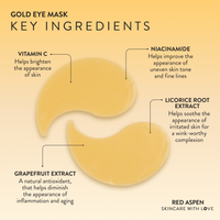 Gold Eye Mask - 5 Pack