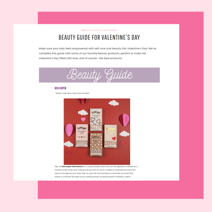 RED ASPEN FEATURED IN VALENTINE'S DAY BEAUTY GUIDE