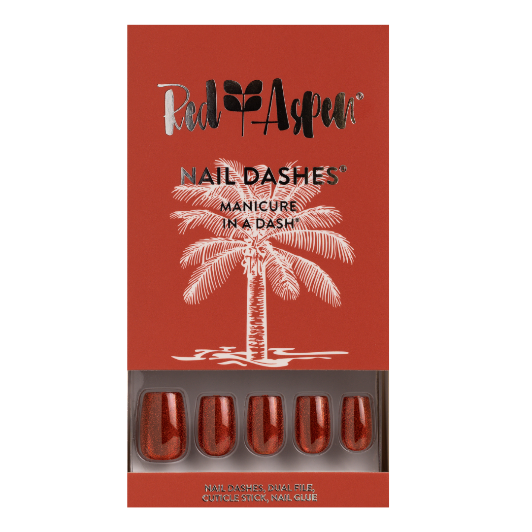 Pura Vida, Alma Nails Press On Nails Red Aspen - Main Image