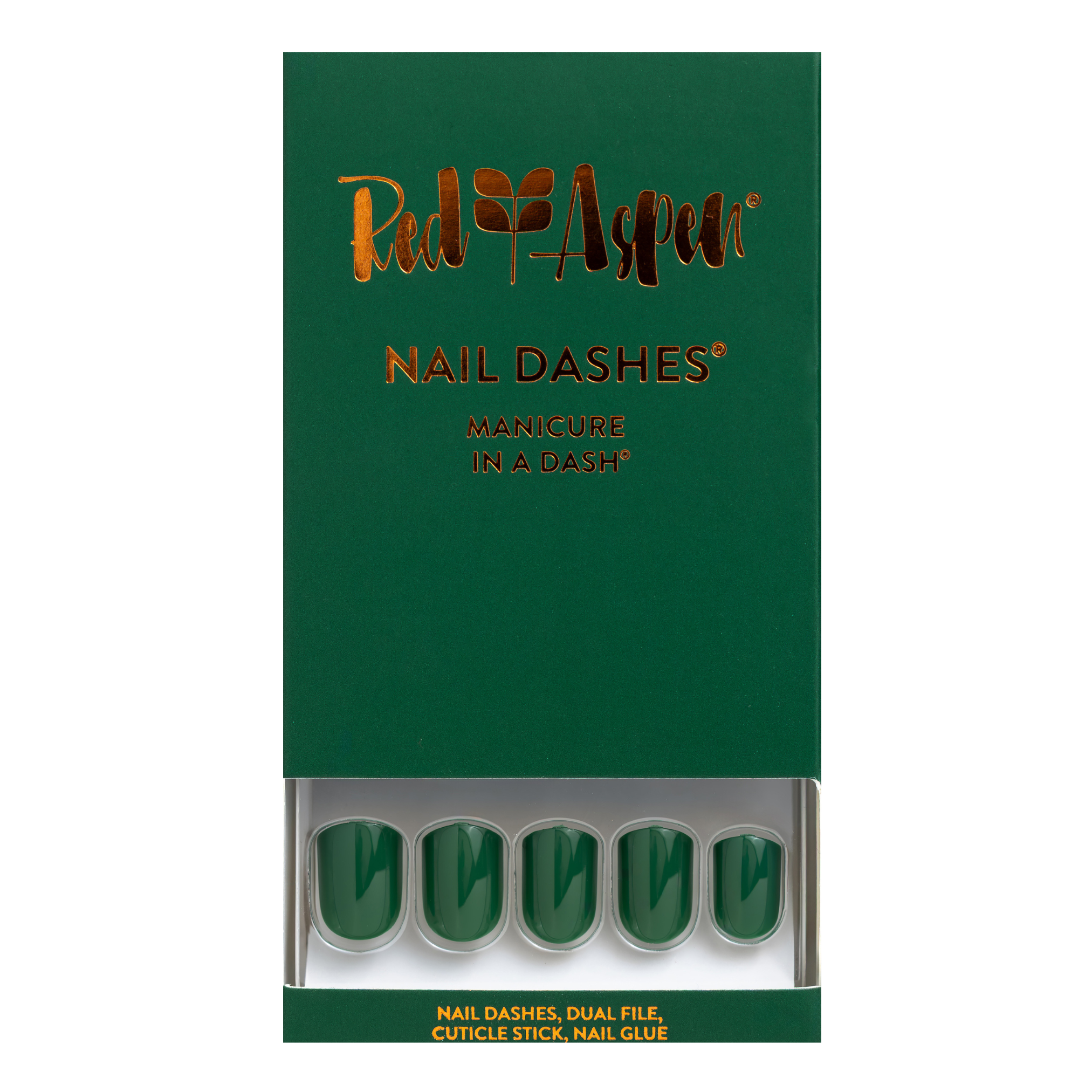 Evie's Emerald Envy Nails - Press On Nails | Red Aspen