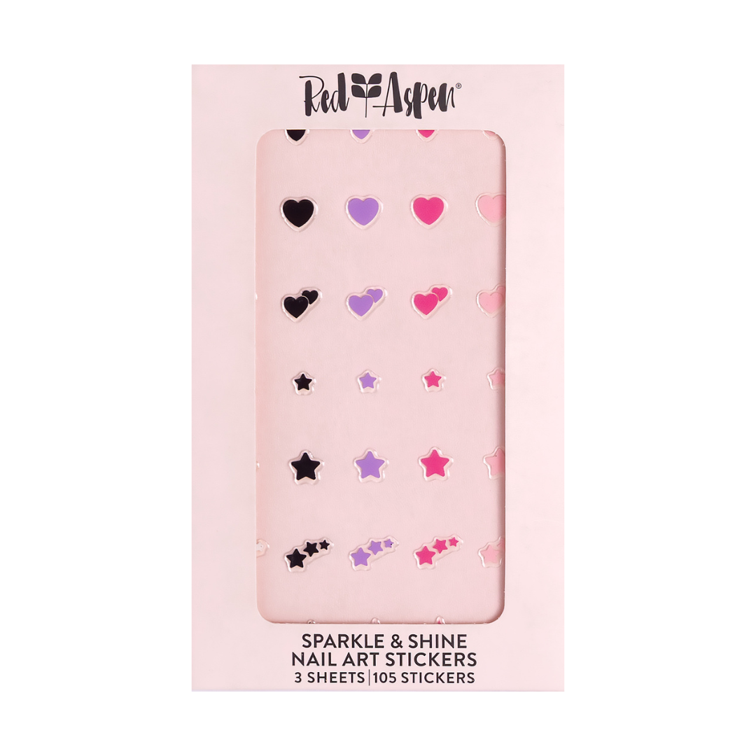 Nail Art Stickers Sparkle and Shine Nails Press On Nails Red