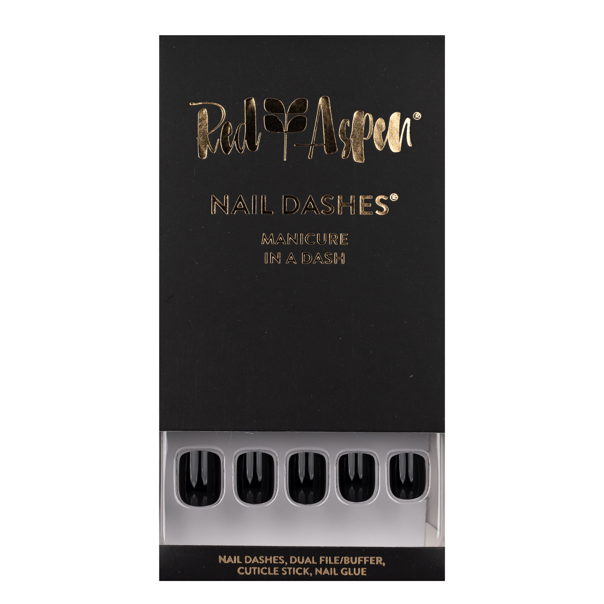 Aerie's Black Tie Affair Nails - Press On Nails | Red Aspen