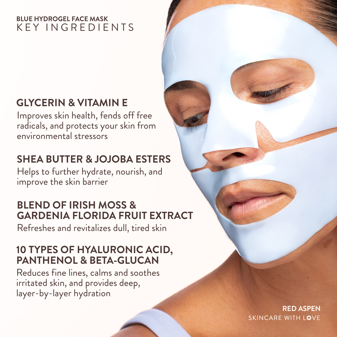 Blue Hydrogel Face Mask