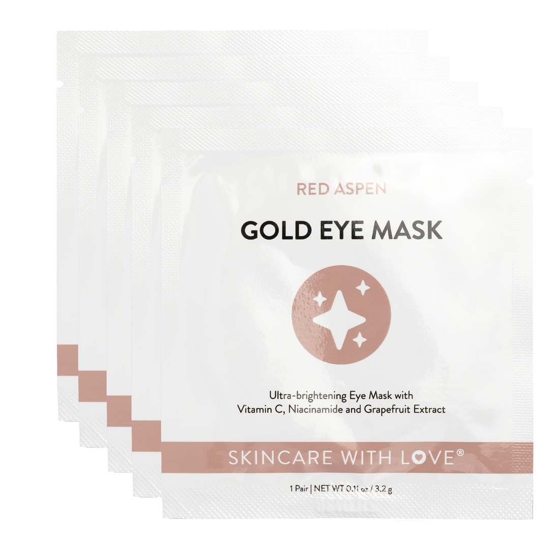 Gold Eye Mask - 5 Pack