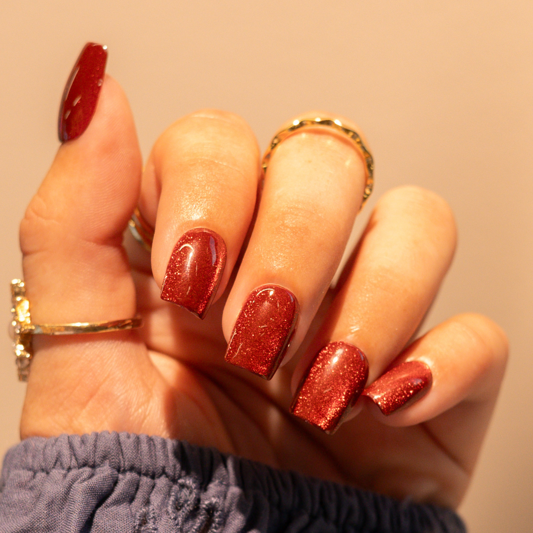 Pura Vida, Alma Nails Press On Nails Red Aspen