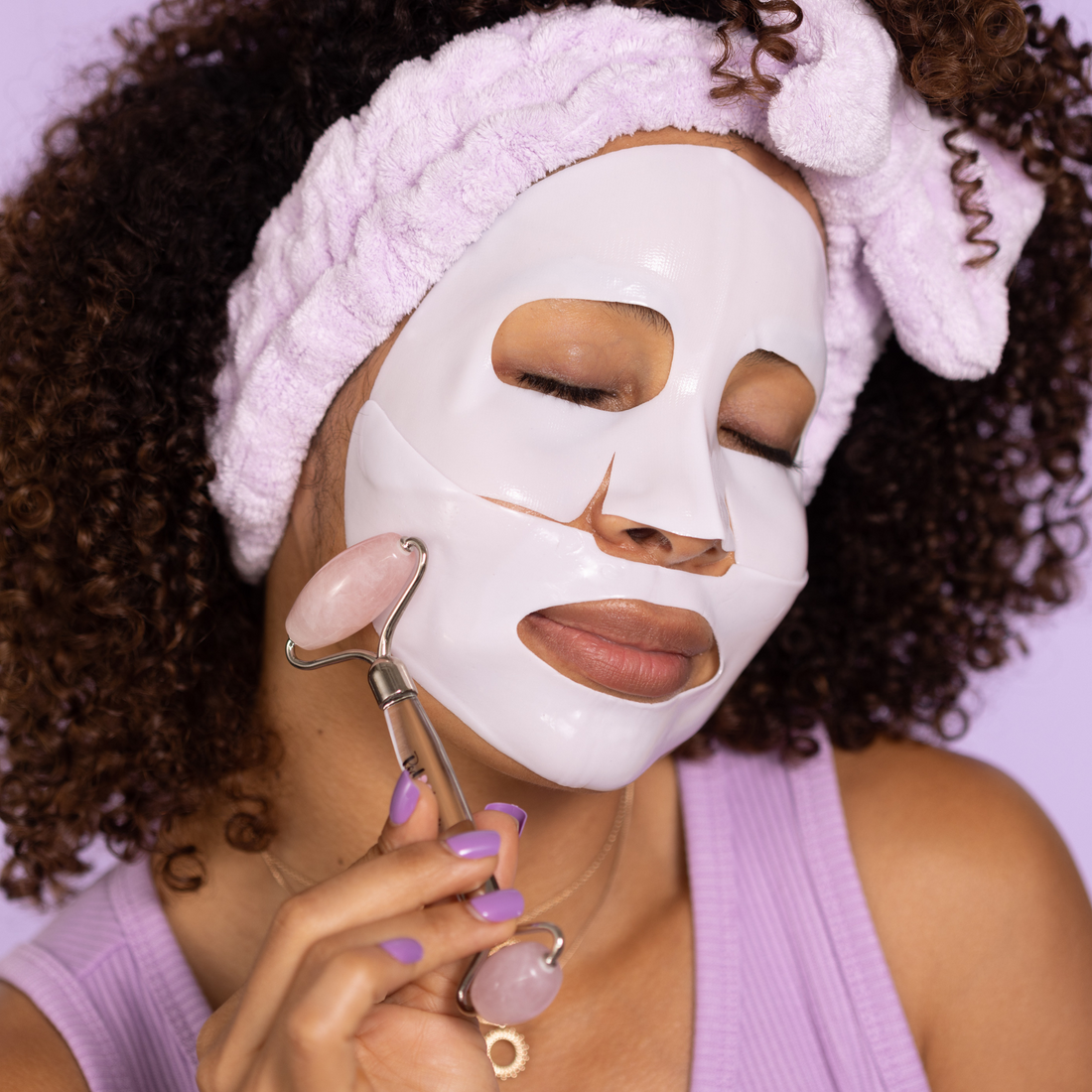 Lavender Amethyst Face Mask Bundle - 5 Pack