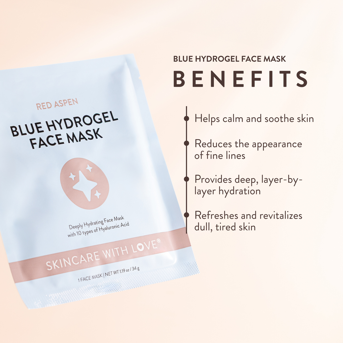 Blue Hydrogel Face Mask
