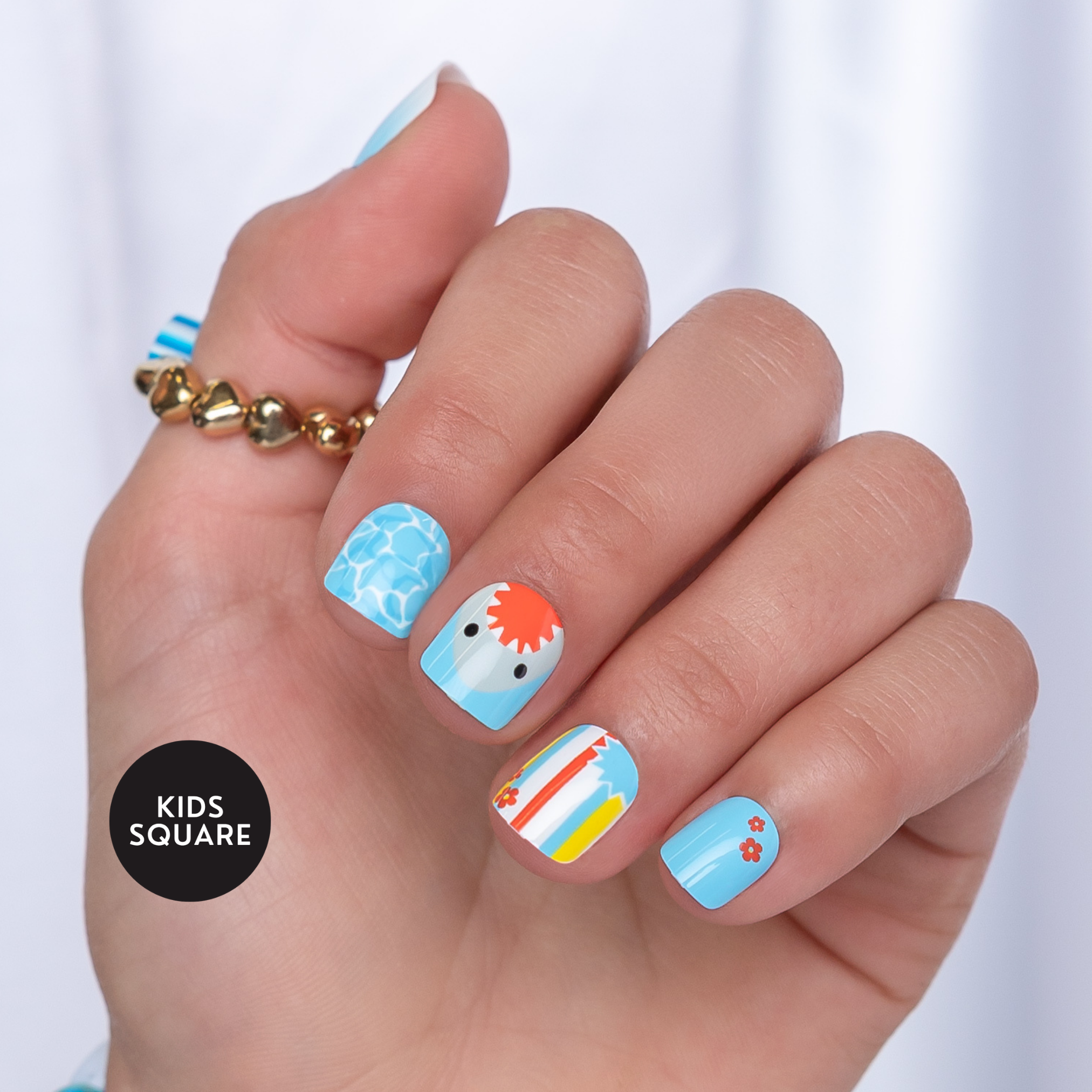 Johnny's Shark Bait Nails - Press On Nails | Red Aspen